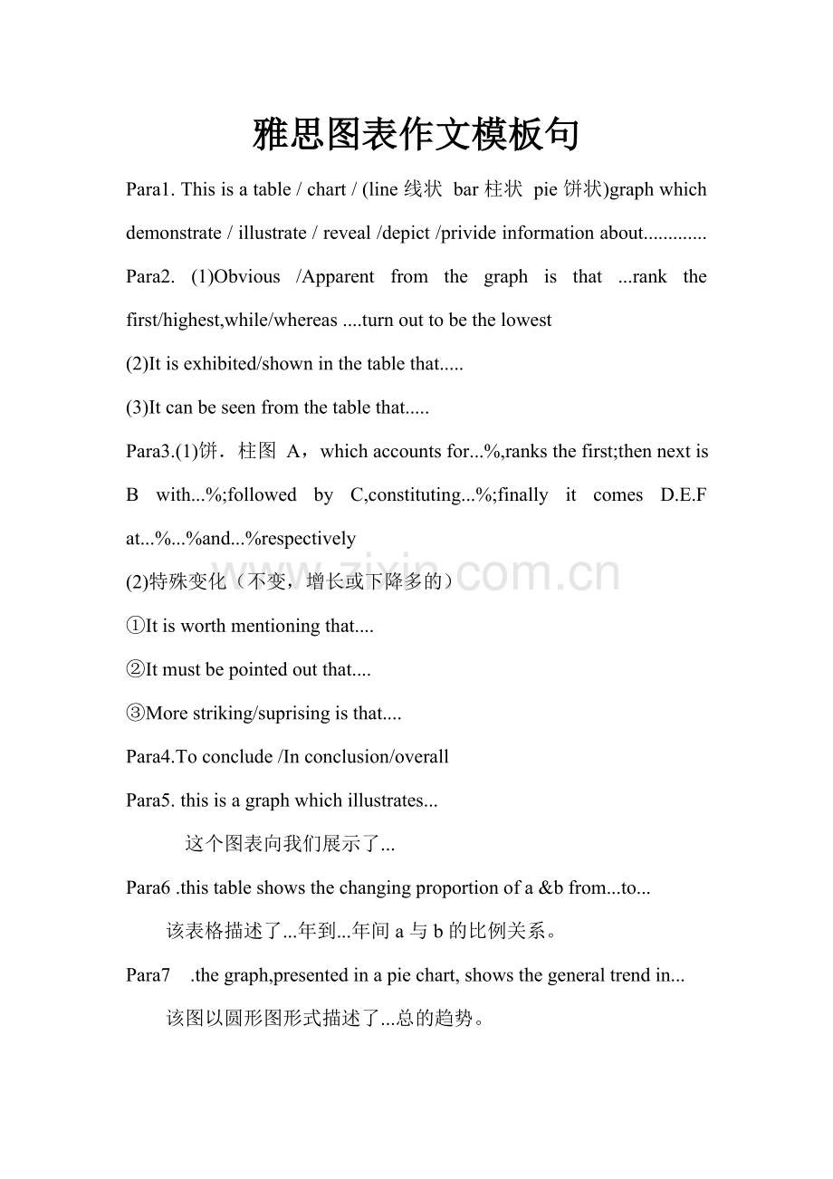 雅思图表题作文套用模板大全.doc_第1页