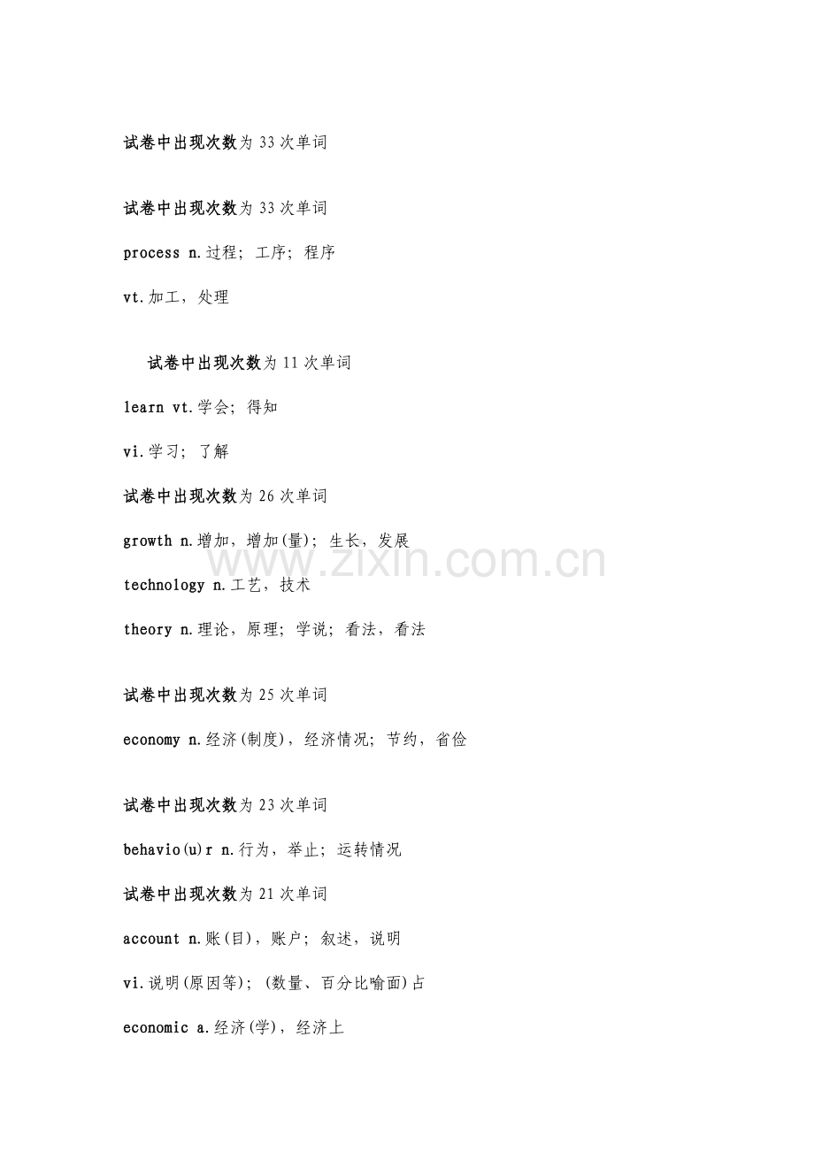 MBA联考高频单词及词汇总结.doc_第1页