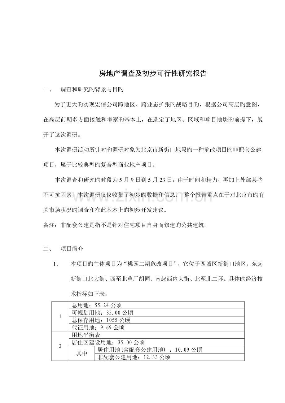 房地产调研综合报告.docx_第1页