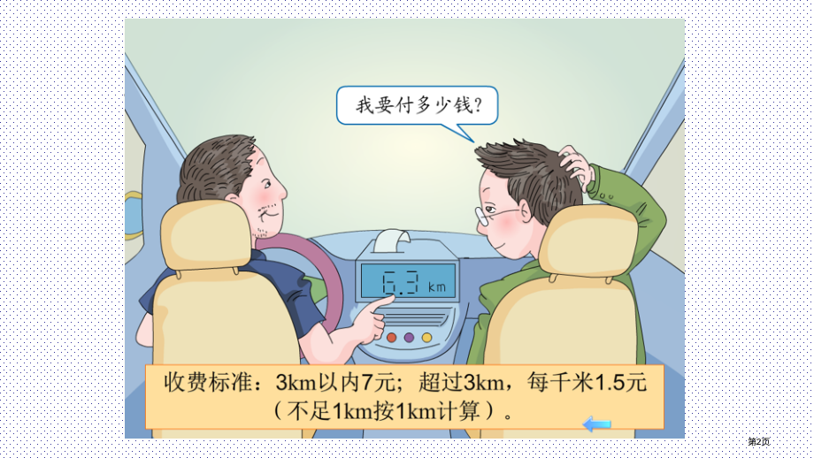 人教版五年级数学上小数乘法出租车计价例.pptx_第2页