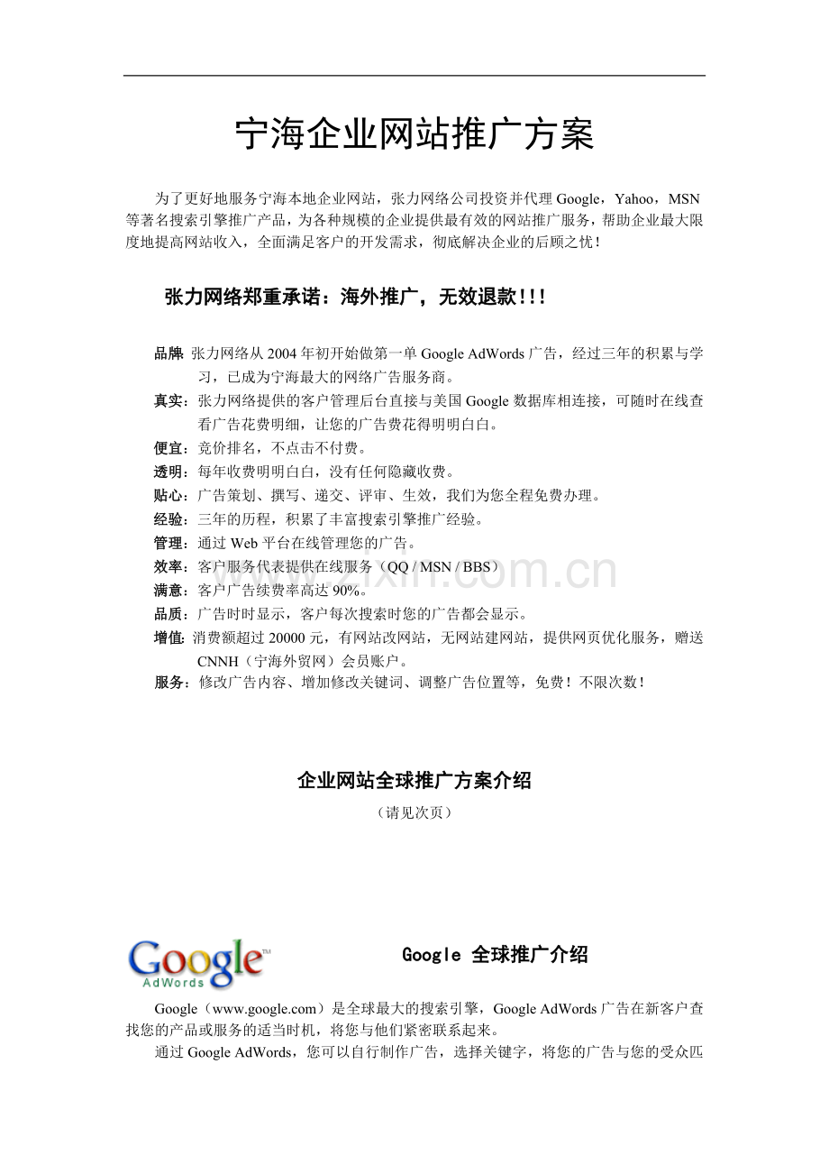 宁海企业网站推广方案.doc_第1页