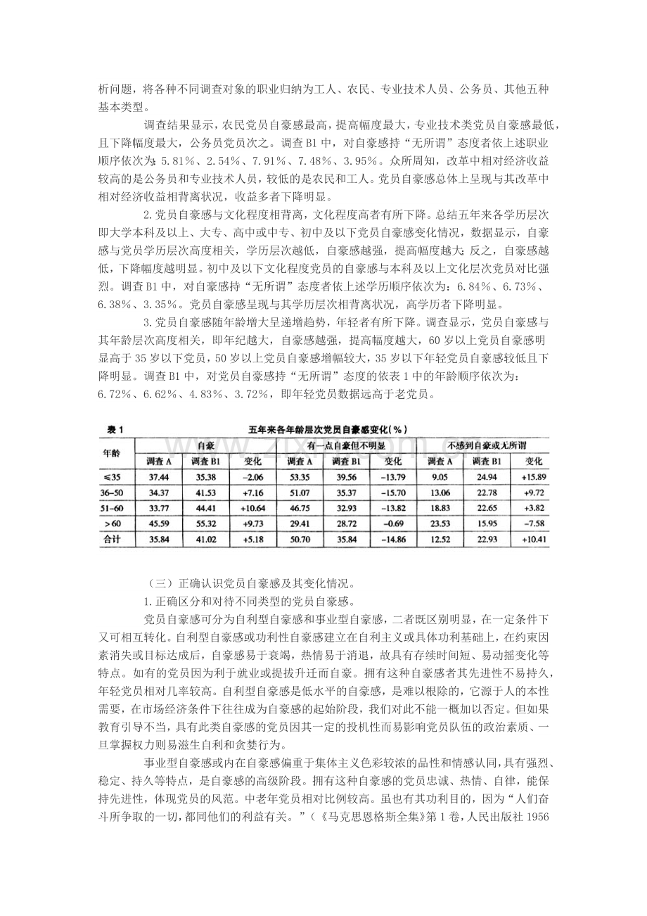 增强党员自豪感：加强党的先进性建设的重大课题——对五年来党员自豪感情况的对比调查与分析.docx_第2页