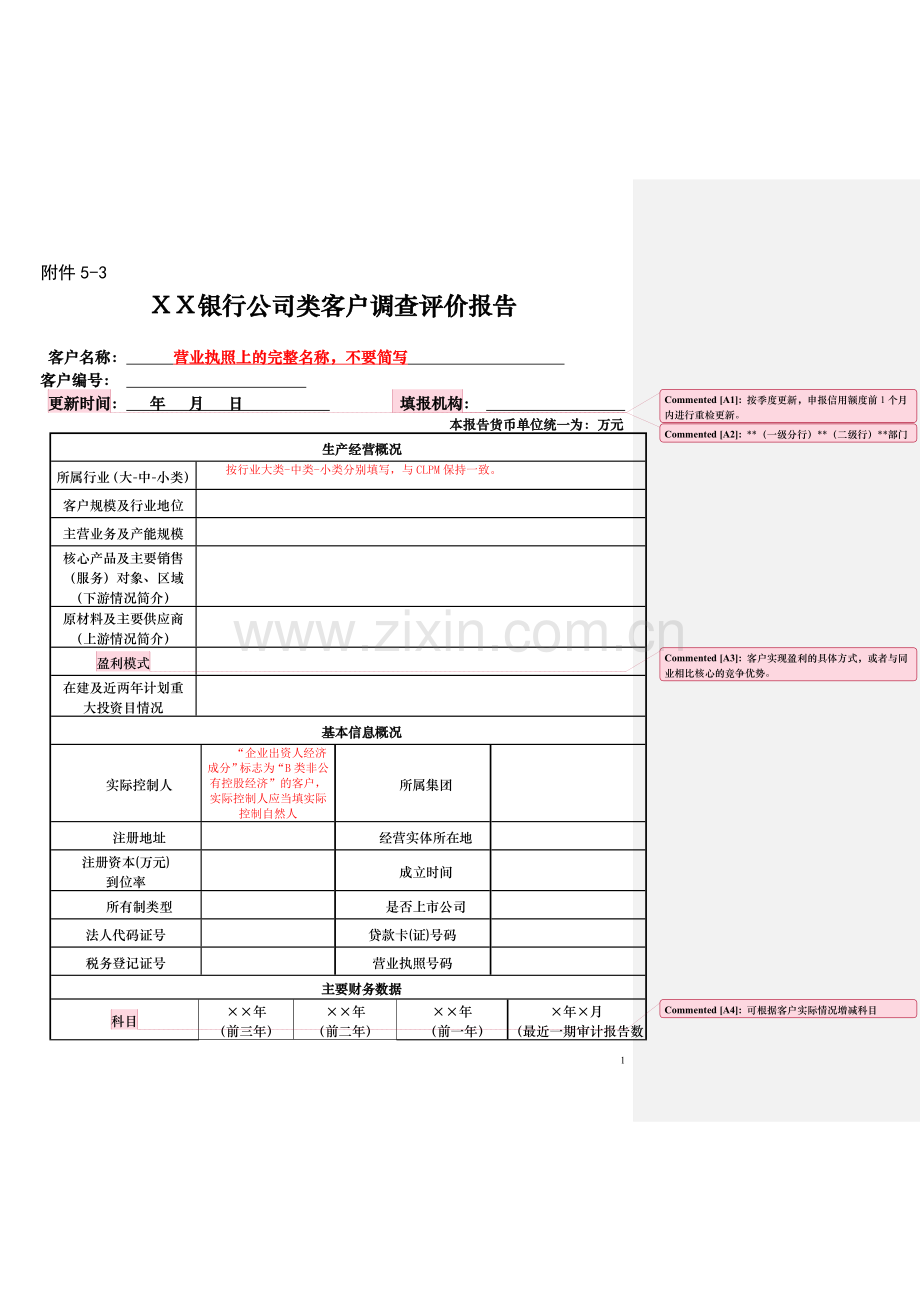 银行公司类客户调查评价报告.doc_第1页