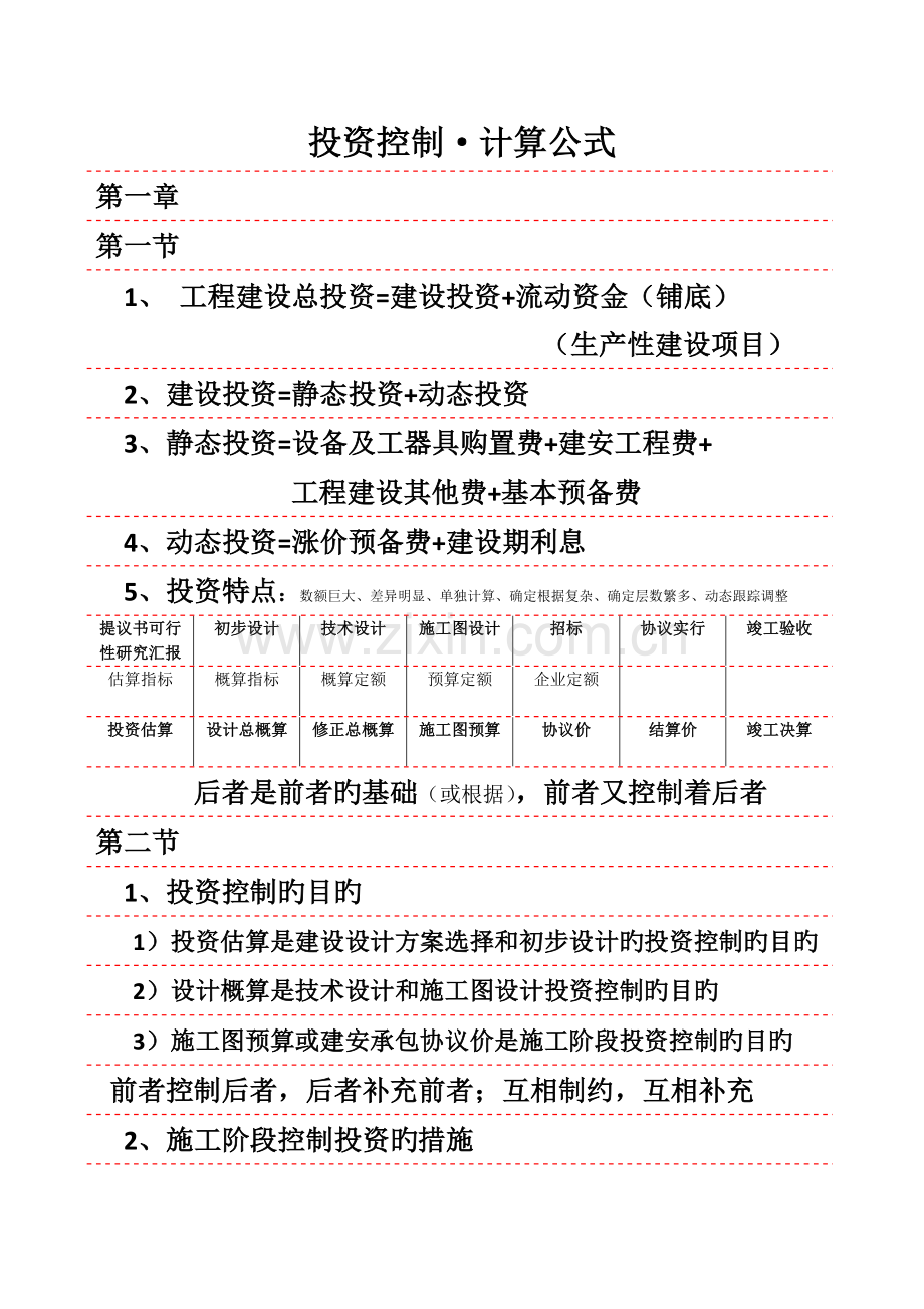 监理师投资控制公式总结.docx_第1页