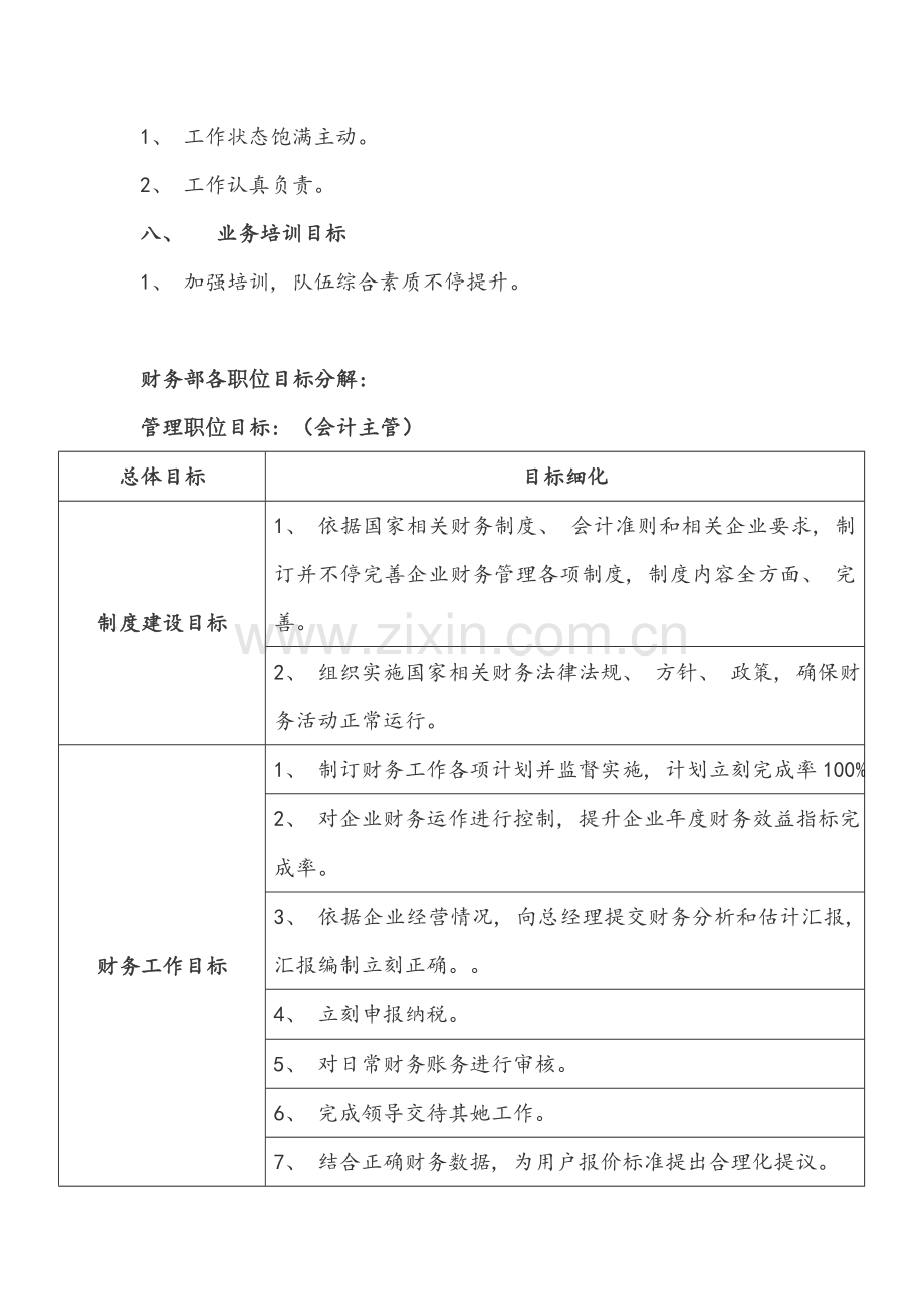 年度财务部工作计划及目标.doc_第2页