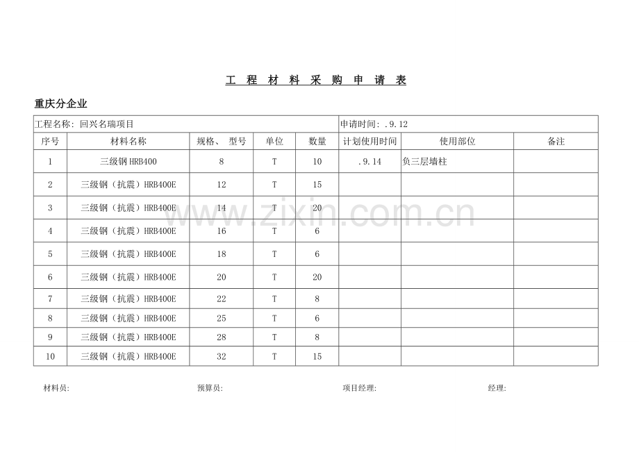 工程材料采购申请表模板.doc_第2页