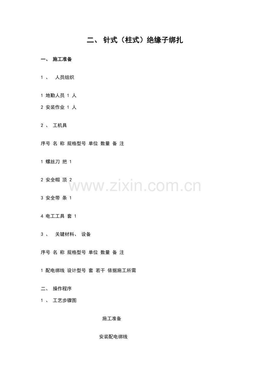 针式绝缘子绑扎作业指导书.doc_第1页