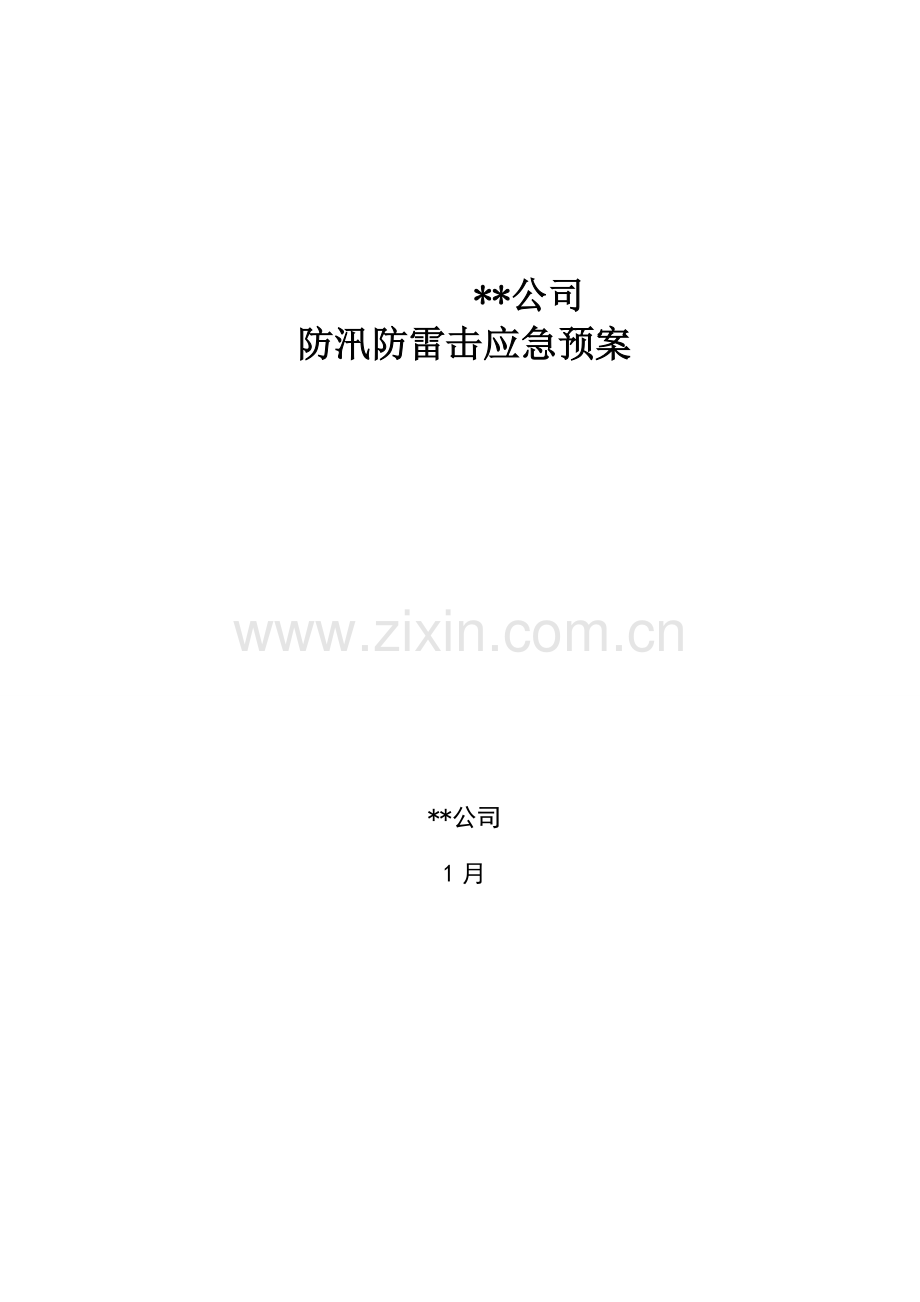 公司防汛防雷击应急全新预案.docx_第1页