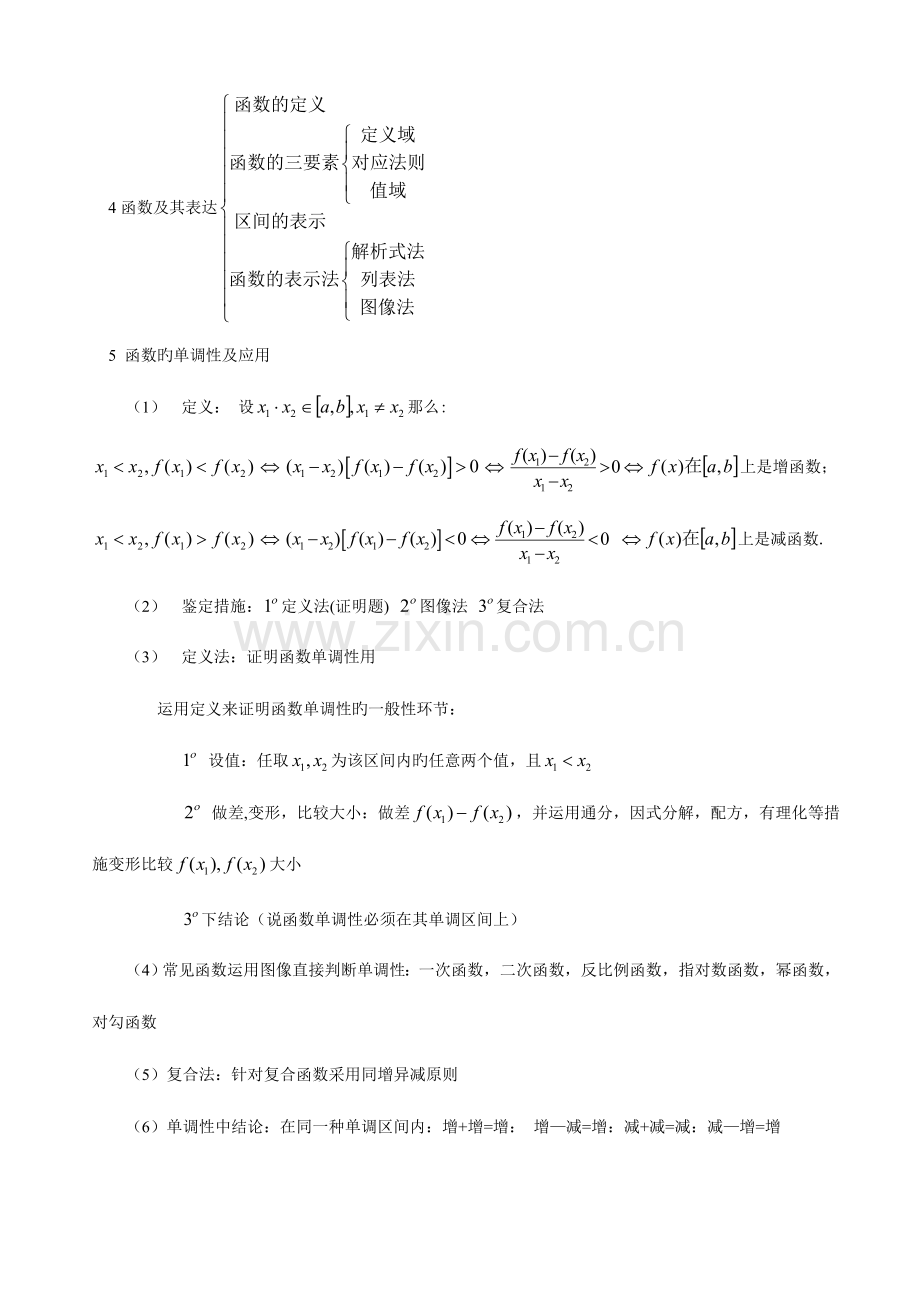 2023年人教版高一数学必修一知识点总结大.doc_第2页