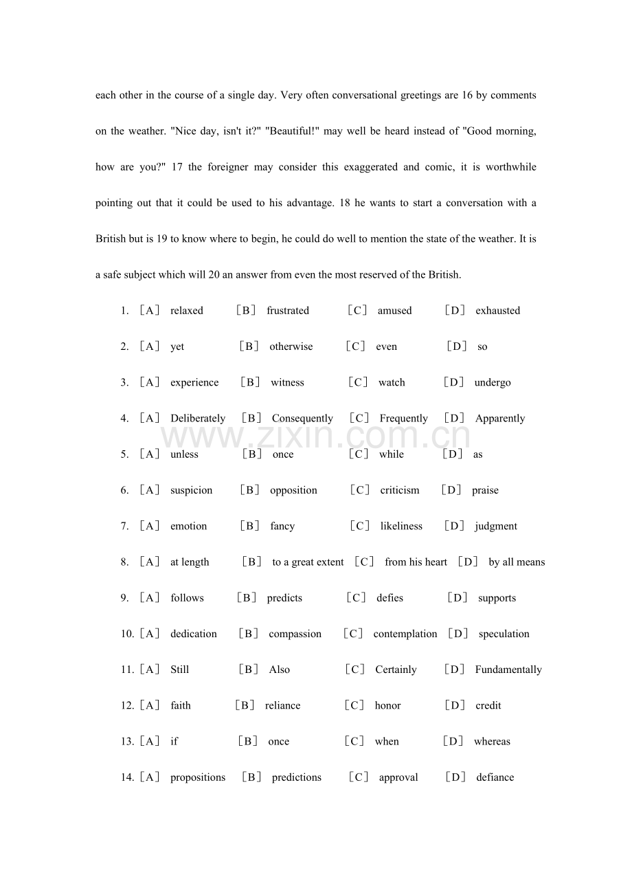 2023年中国银行校园招聘考试英语部分专项训练.doc_第2页