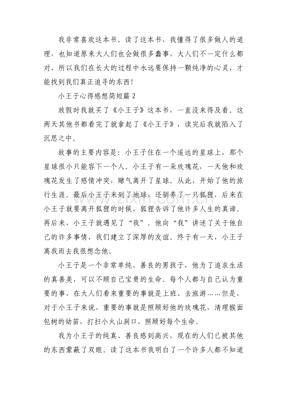 小王子心得感想简短.docx_第2页