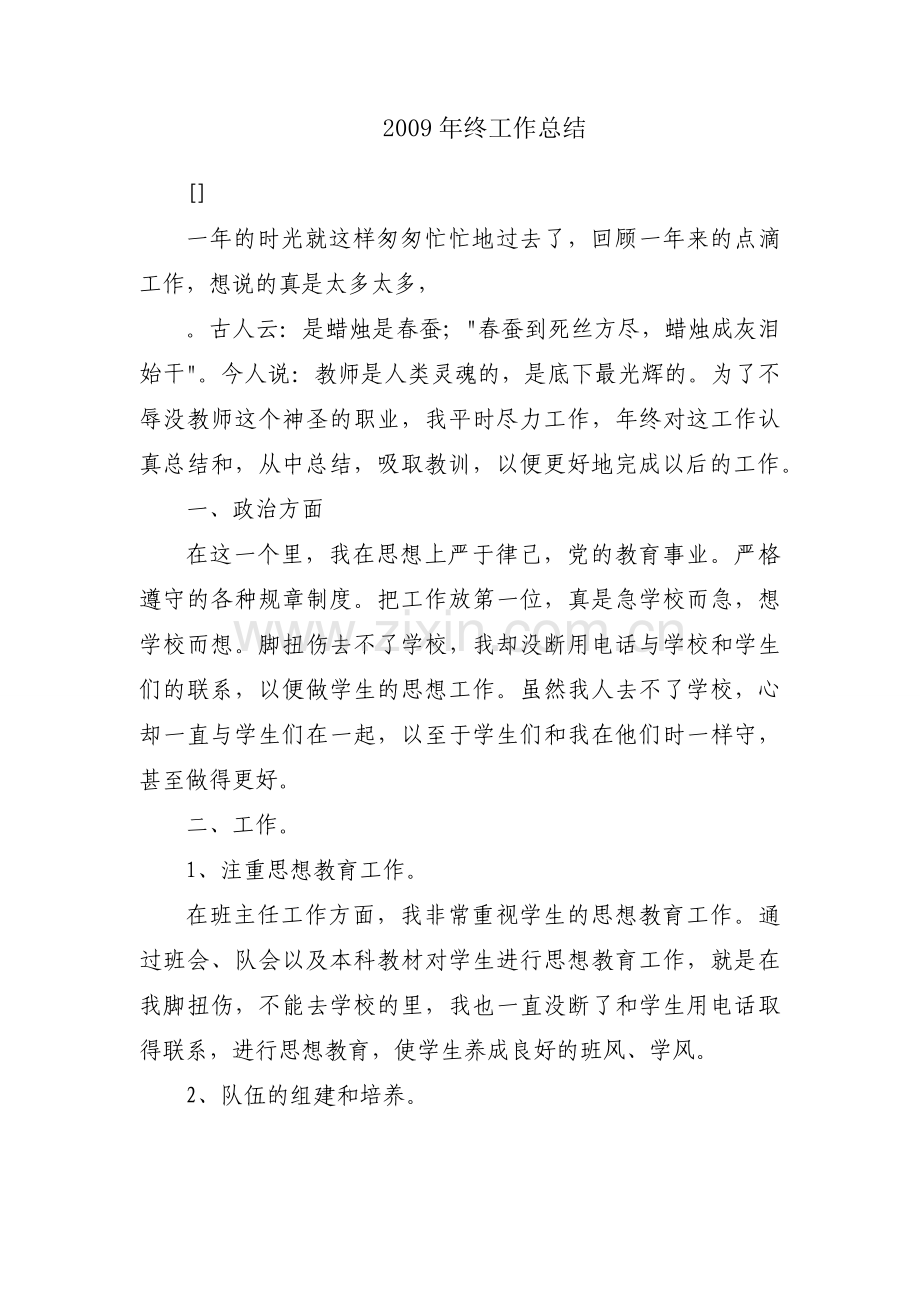 2009年终工作总结.docx_第1页