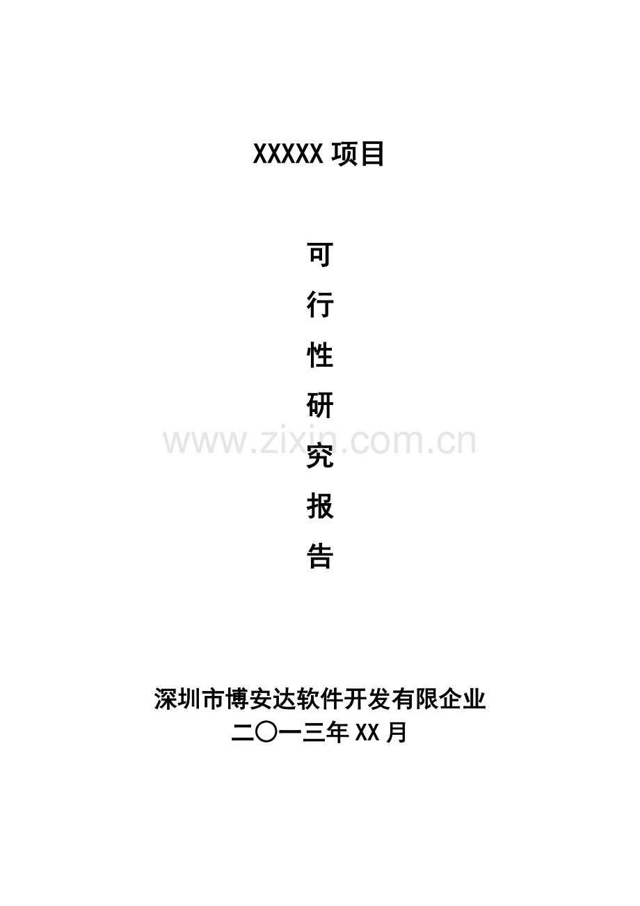 项目可行性研究报告通用模版模板.doc_第1页