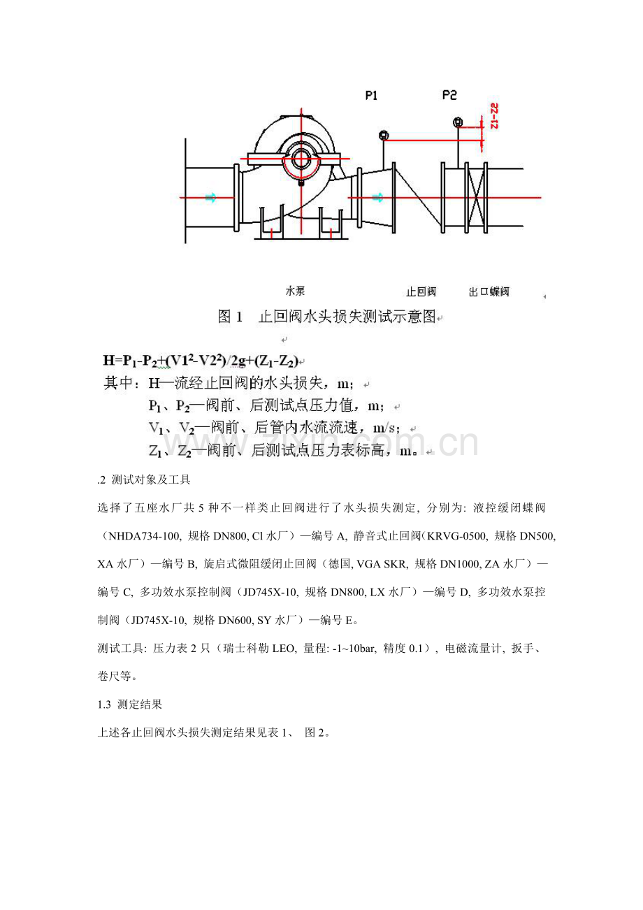 水泵止回阀水头损失测定及选型比较研究.doc_第2页