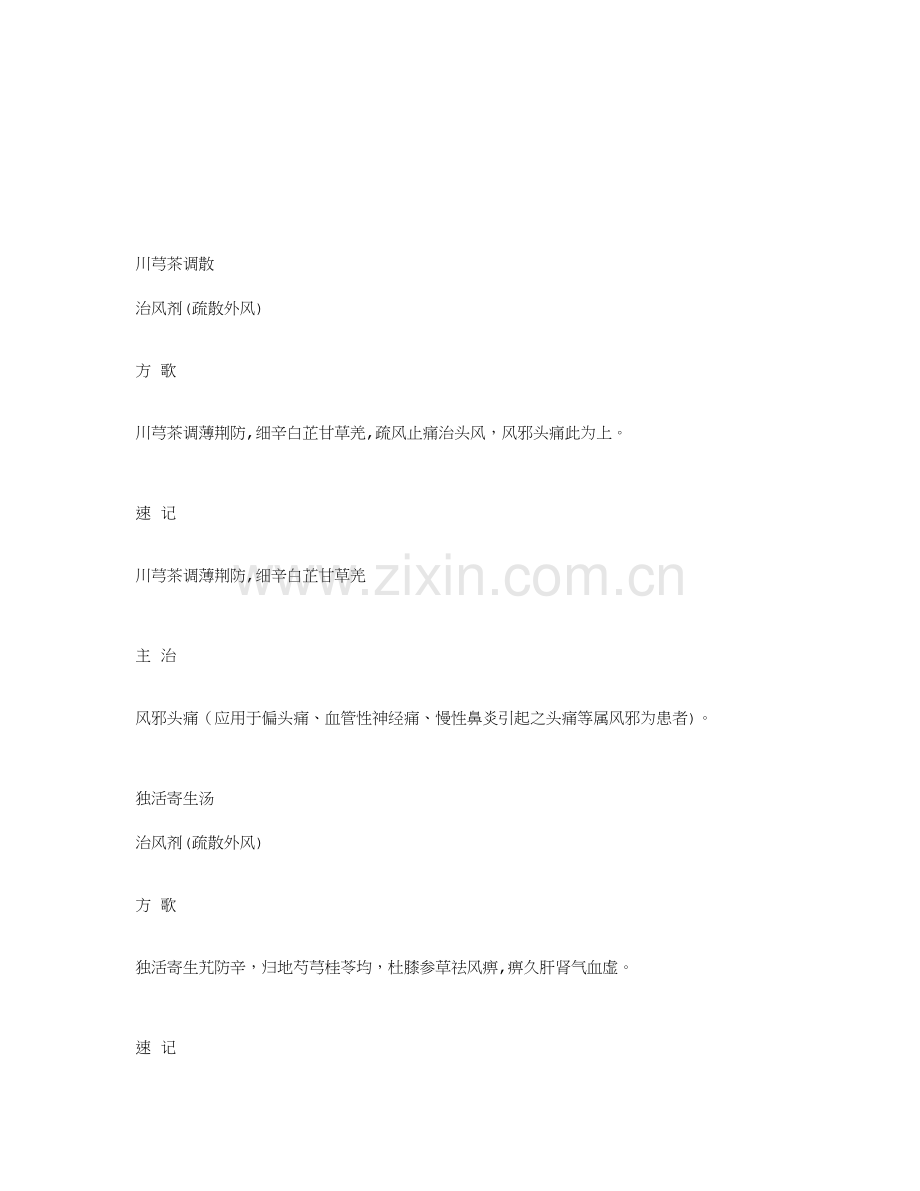 2023年中医执业助理医师考试第七版方剂学复习要点.doc_第1页