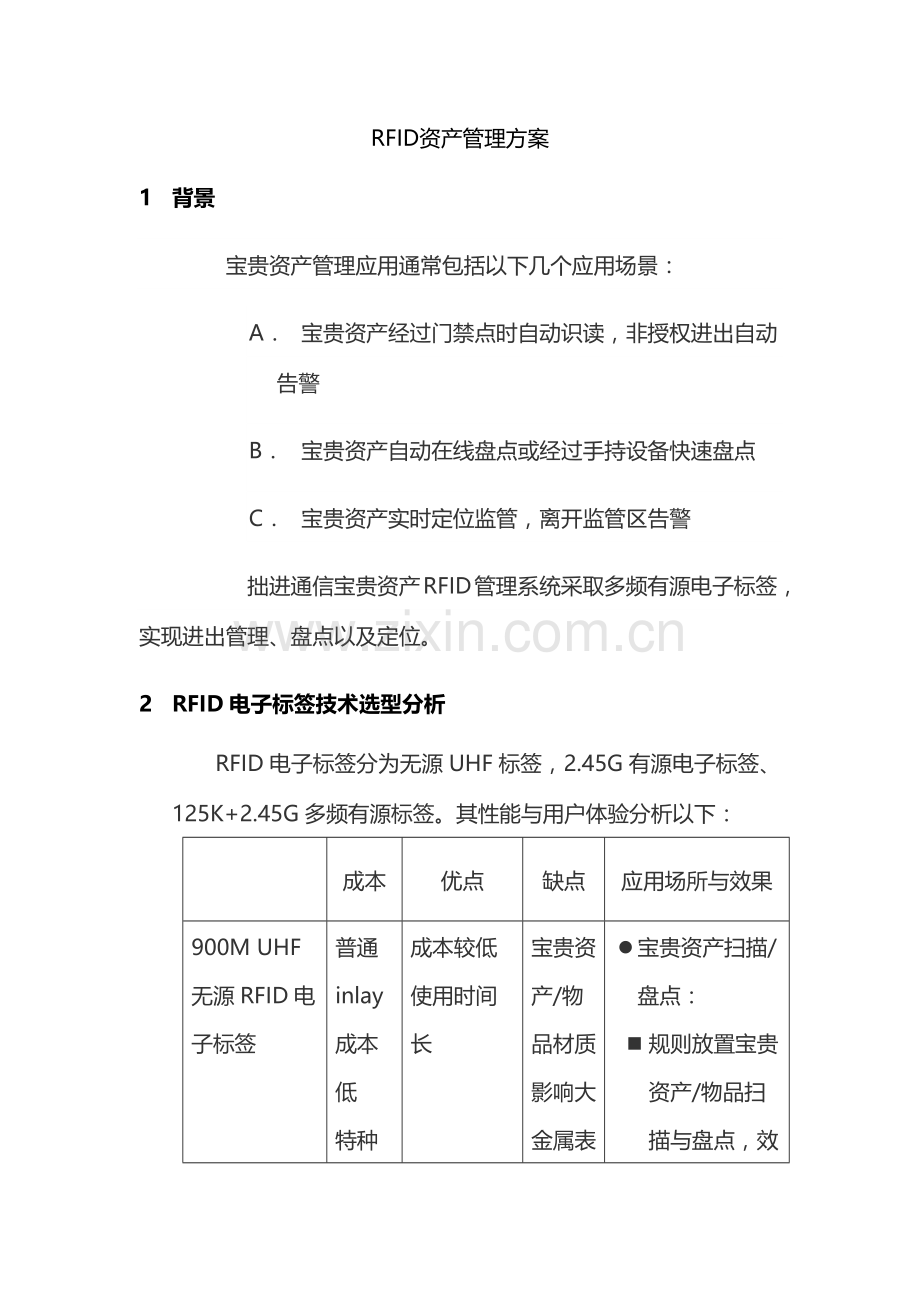 RFID资产管理系统有源版方案.docx_第1页