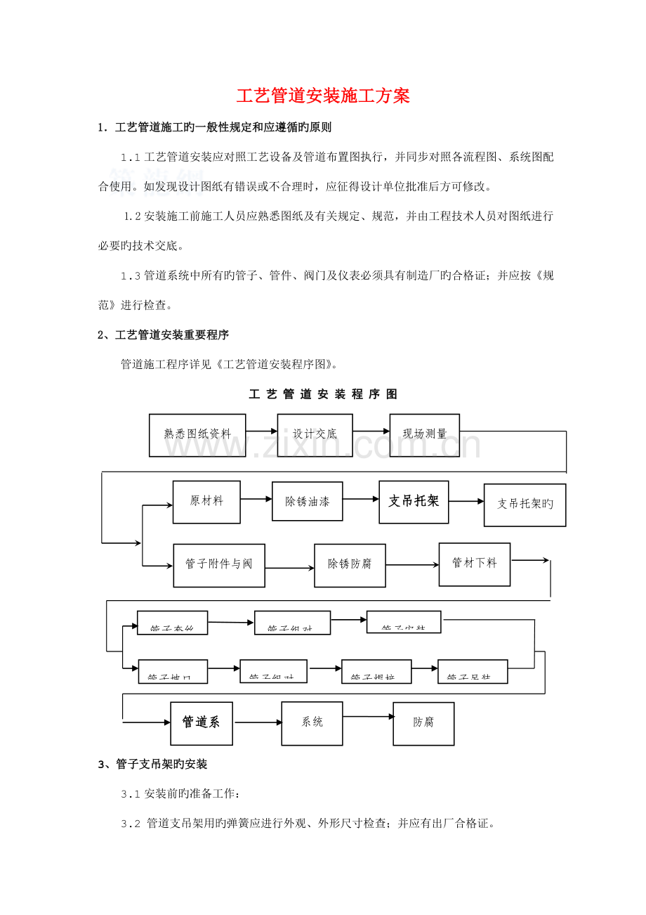 工艺管道安装施工方案免费下载.docx_第1页