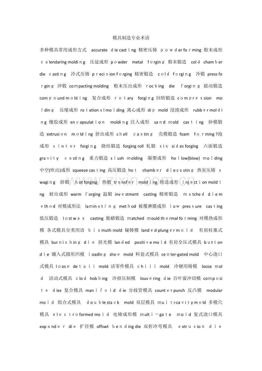 模具制造专业术语.doc_第1页