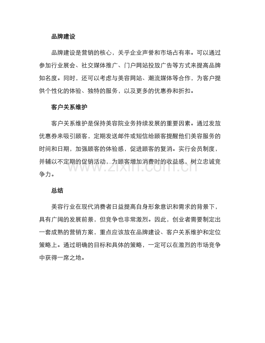 美容院创业营销方案.docx_第2页