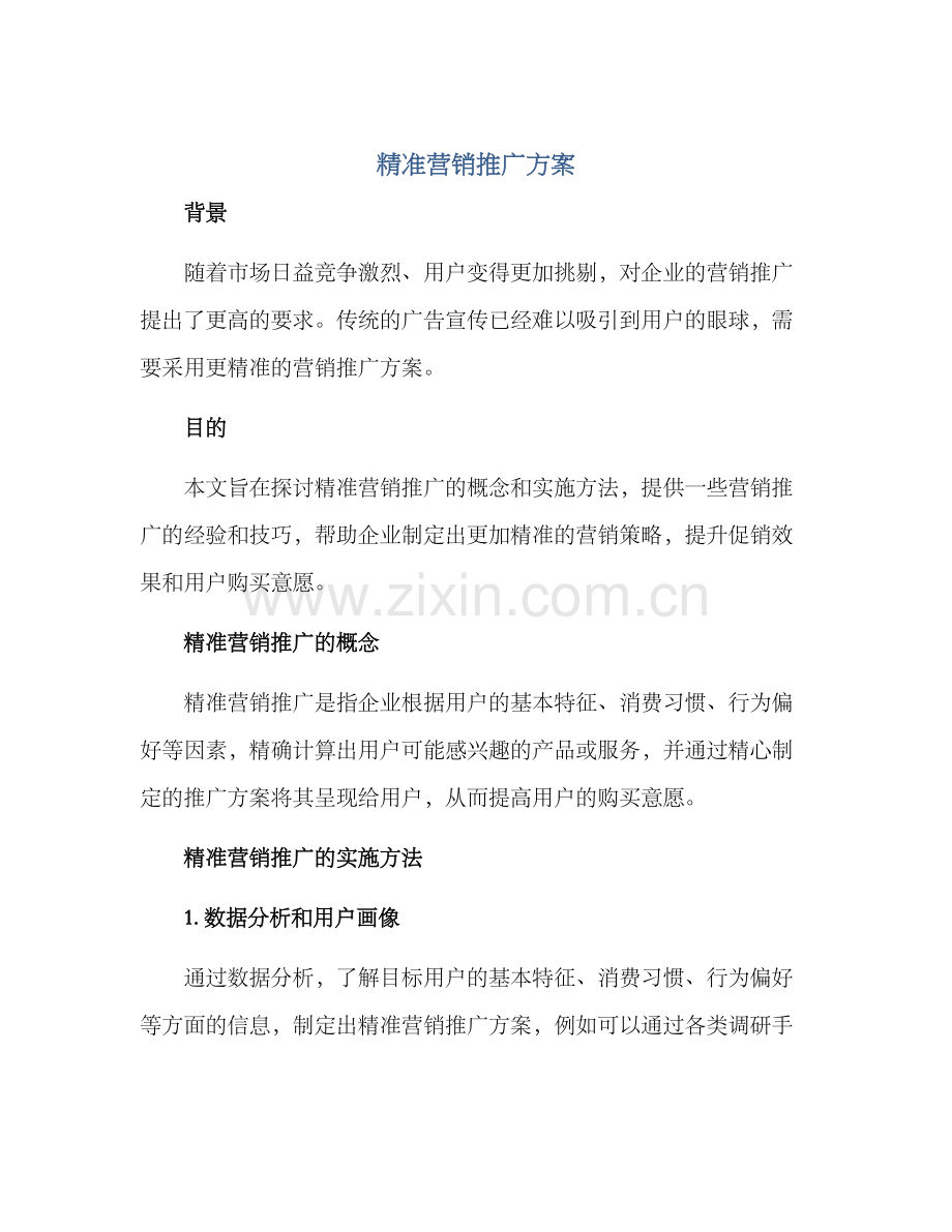 精准营销推广方案.docx_第1页