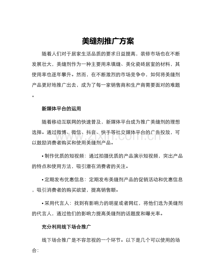 美缝剂推广方案.docx_第1页
