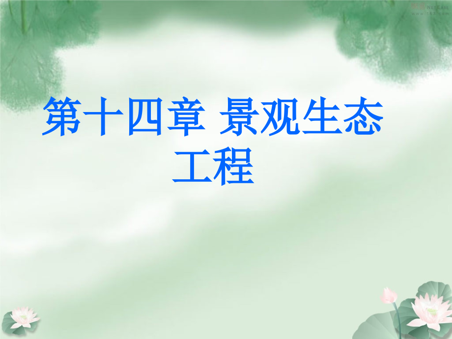 《实用生态工程学》第十四章-景观生态工程.ppt_第1页