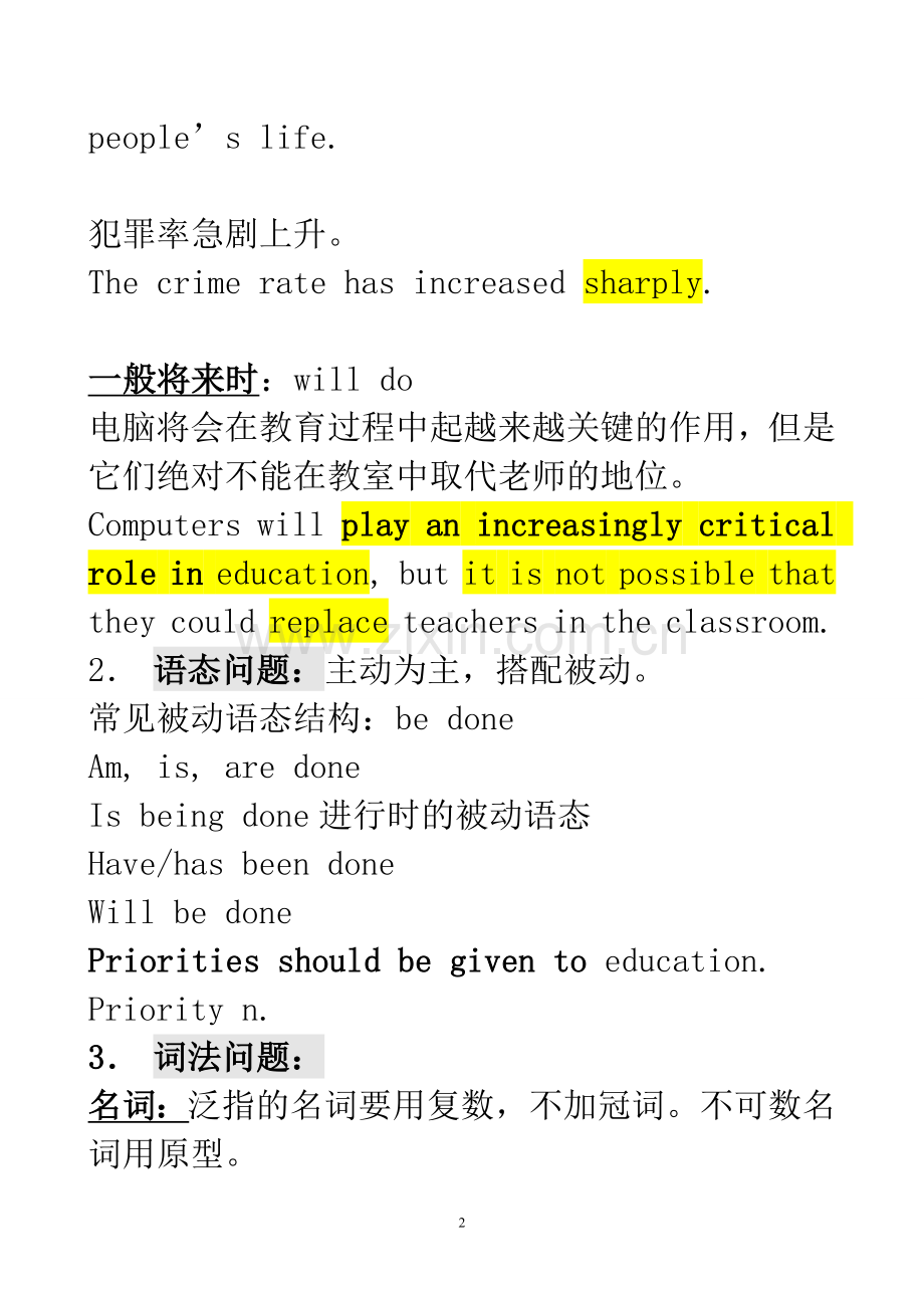 大学英语写作语法总结.doc_第2页