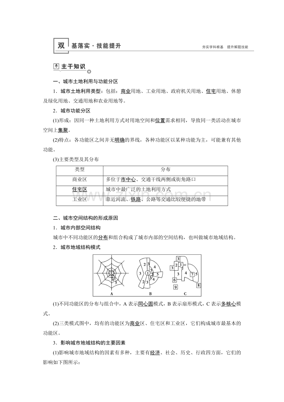 第7章-第1讲-城市空间结构与不同等级城市的服务功能-教案.docx_第2页