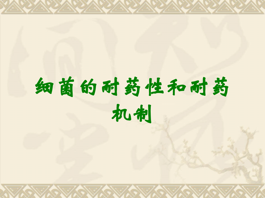 细菌的耐药性和耐药机制.ppt_第1页