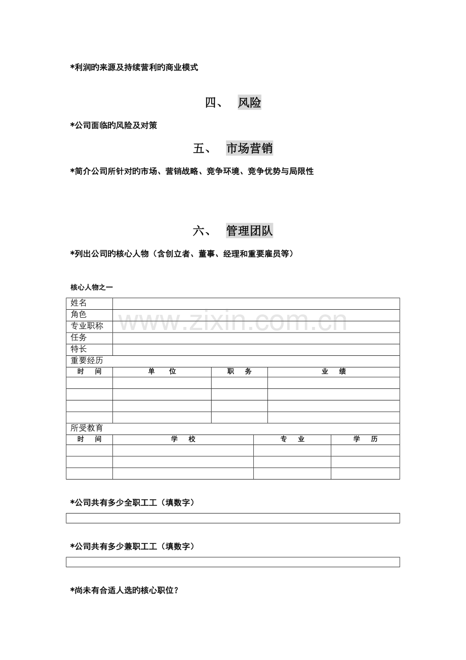 创投企业商业综合计划书模板.doc_第2页