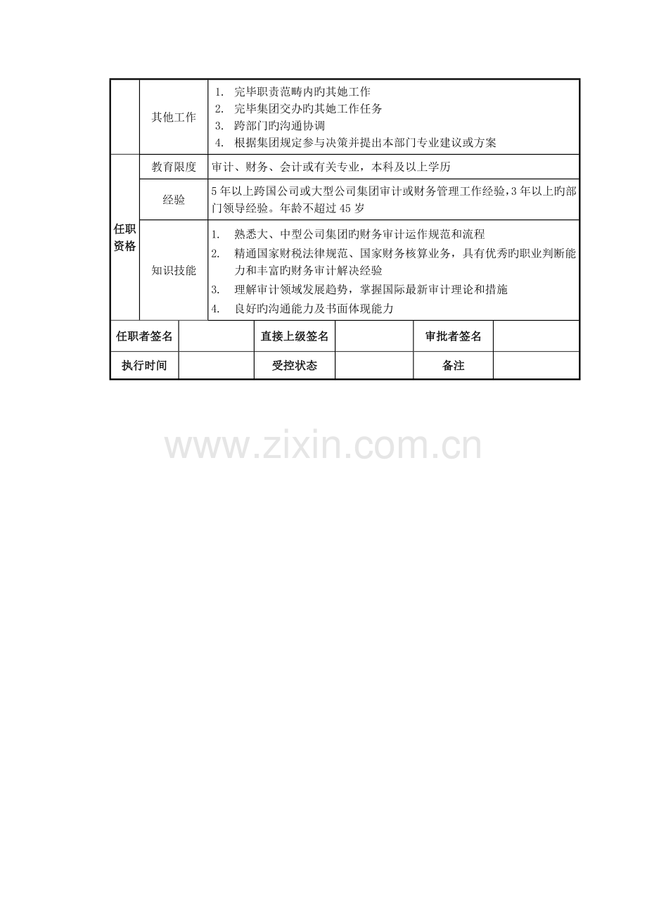 审计监察中心总监岗位专项说明书.doc_第2页
