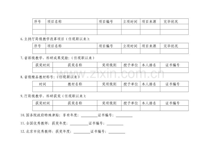 北京第二外国语学院专业重点技术人员学术成就学术影响情况表.doc_第2页