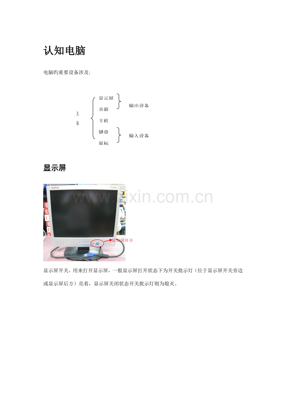 电脑简单使用专项说明书初学电脑实用教程.doc_第1页