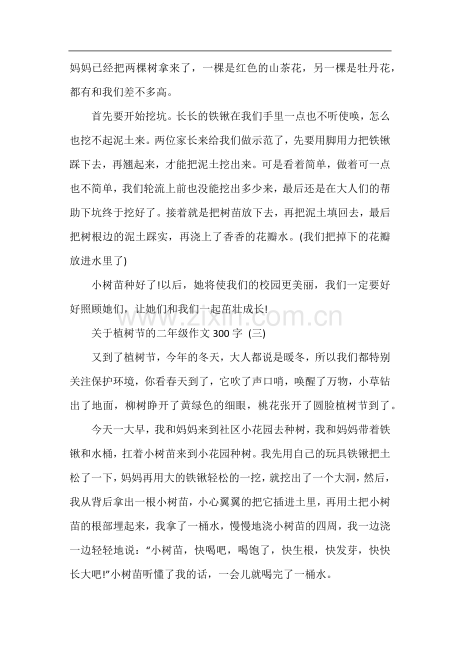 关于植树节的二年级作文300字5篇.docx_第2页