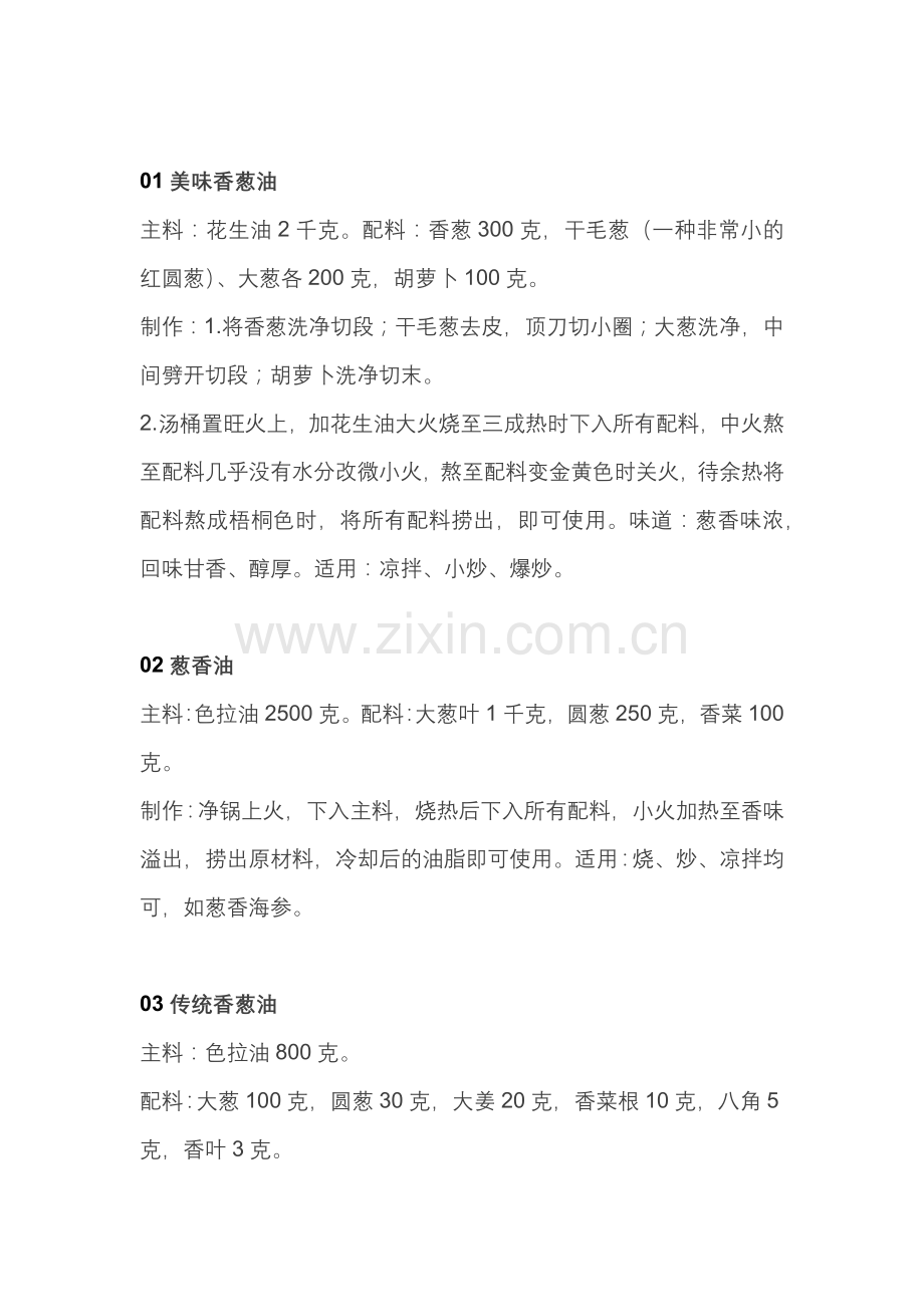 食谱资料：经典复合油配方总结.docx_第1页