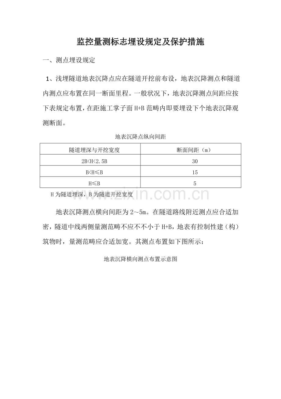 监控量测标志要求及保护综合措施.doc_第1页
