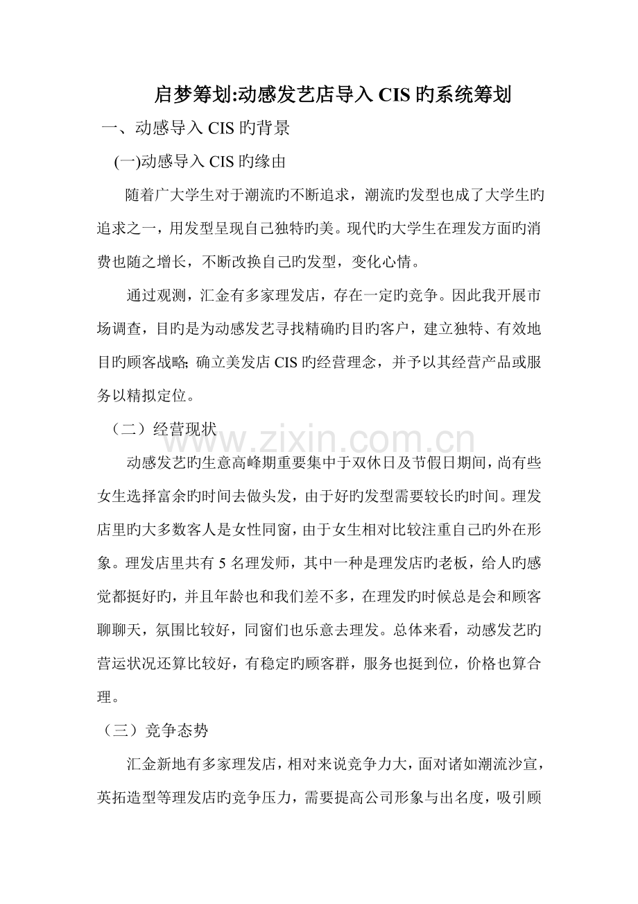 动感导入CIS的系统专题策划.doc_第1页