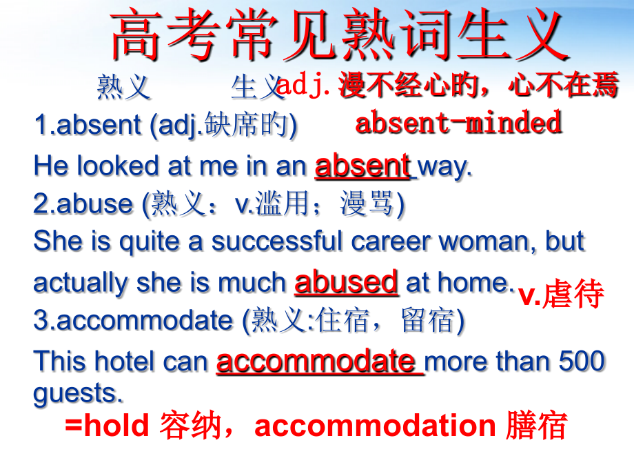 高考英语常见熟词生义.pptx_第1页