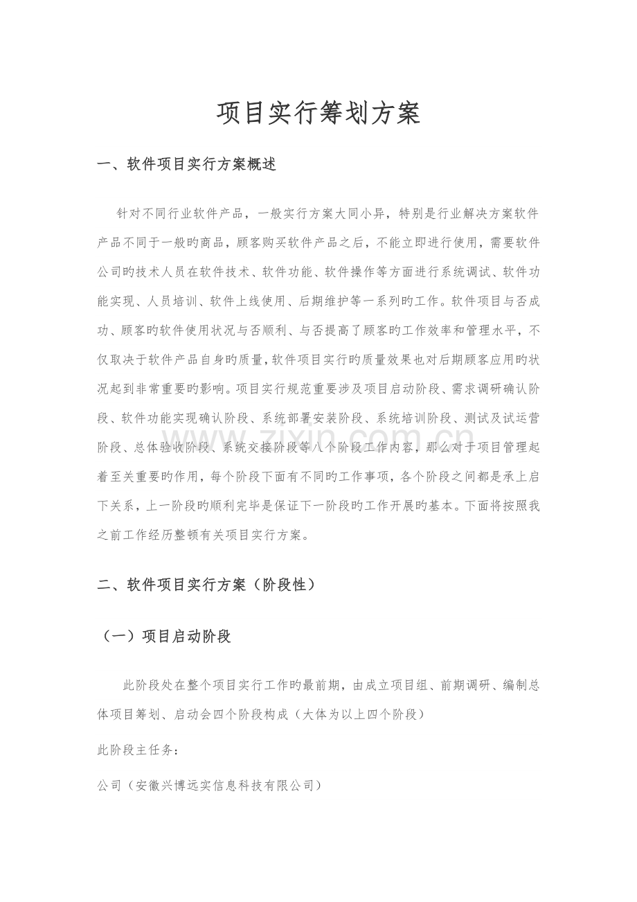 软件专项项目实施综合计划专题方案.doc_第1页