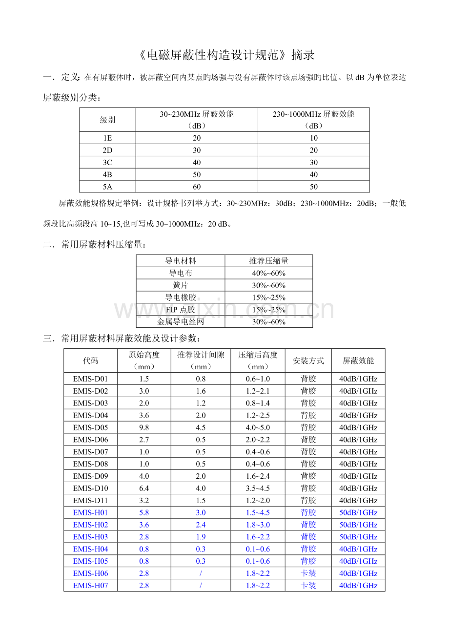 电磁屏蔽性结构设计基础规范.doc_第1页