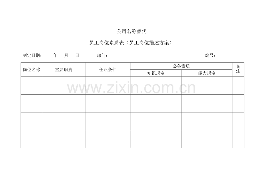 新版员工岗位素质表.doc_第1页