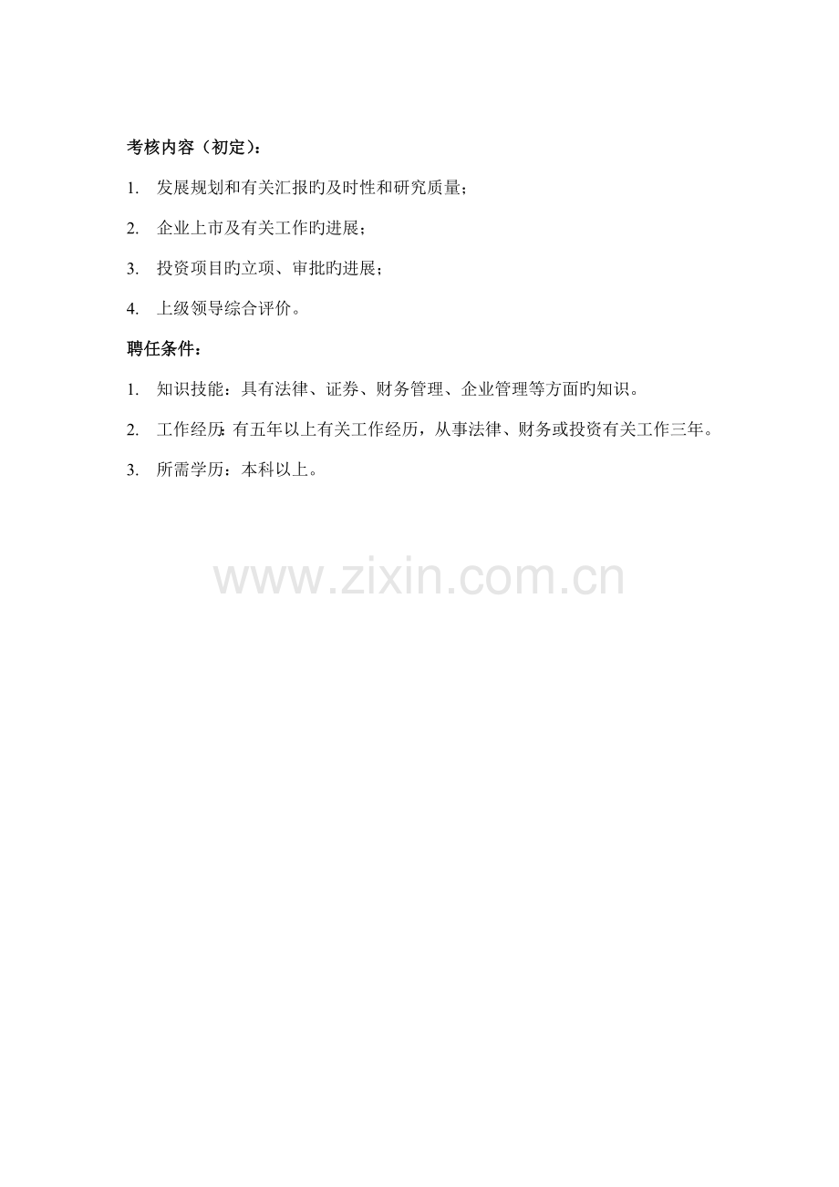 投资证券部经理岗位说明书.doc_第2页