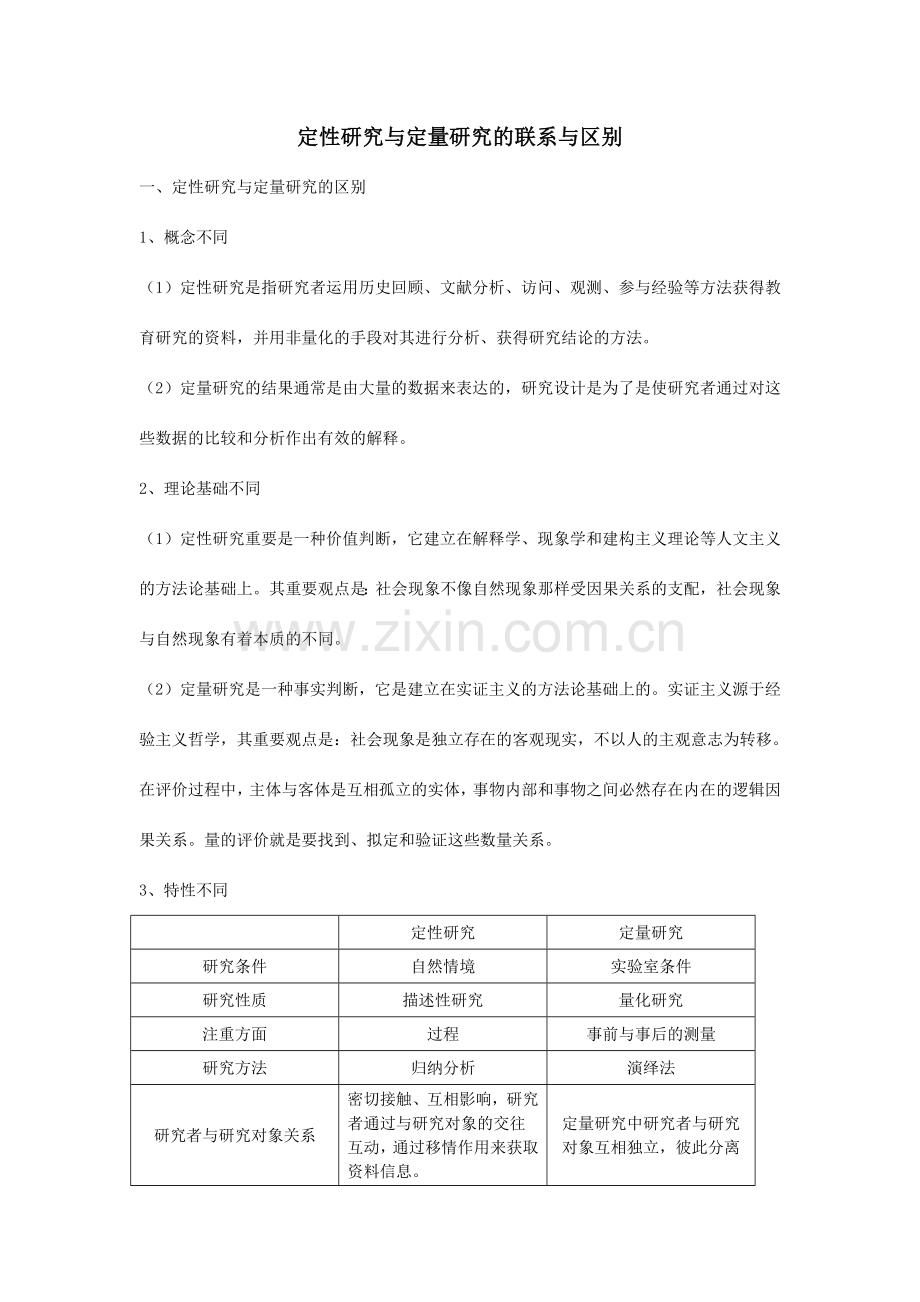 定性研究定量研究联系与区别.doc_第1页