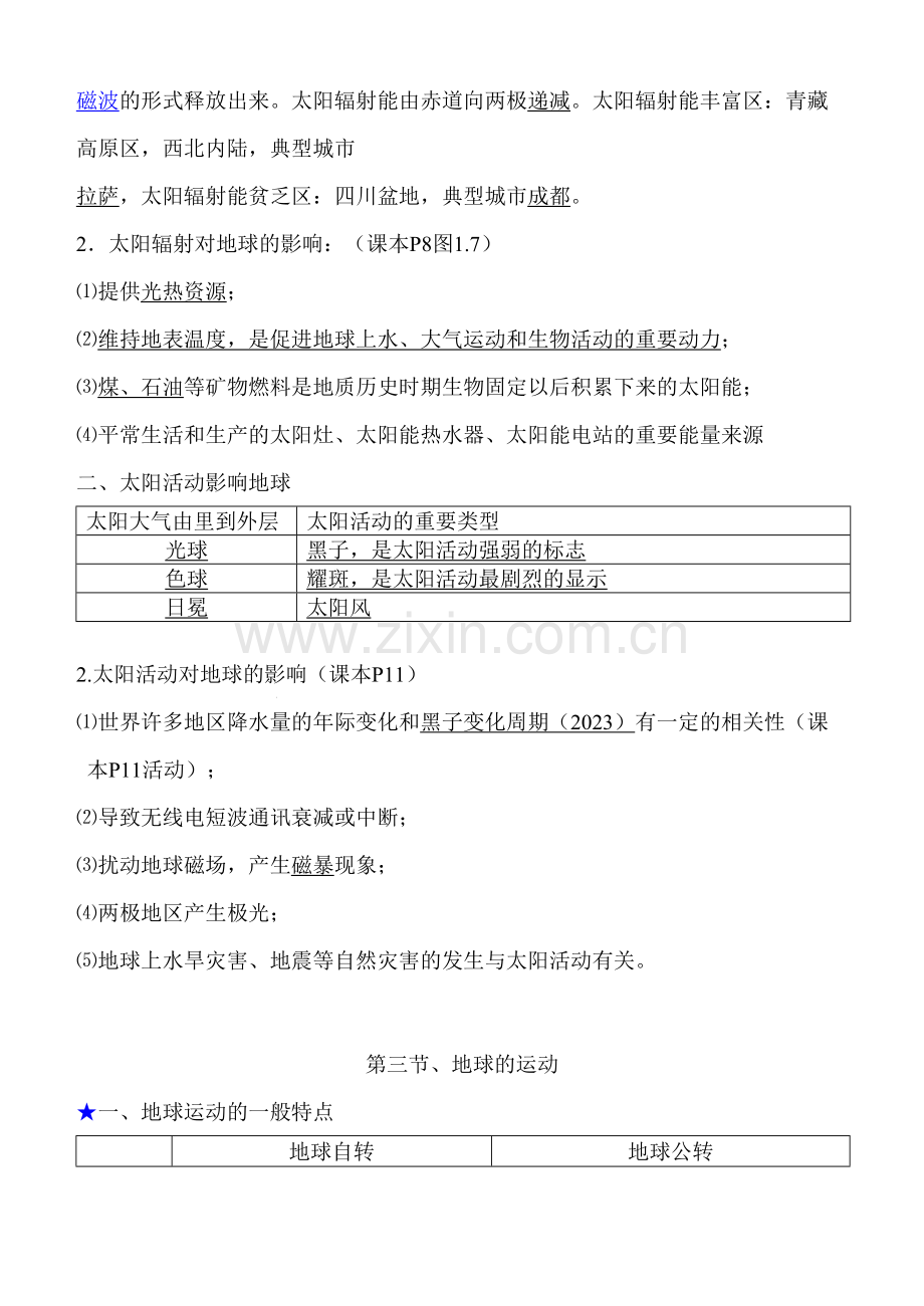 2023年高中地理必修一完整笔记整理汇成.doc_第2页