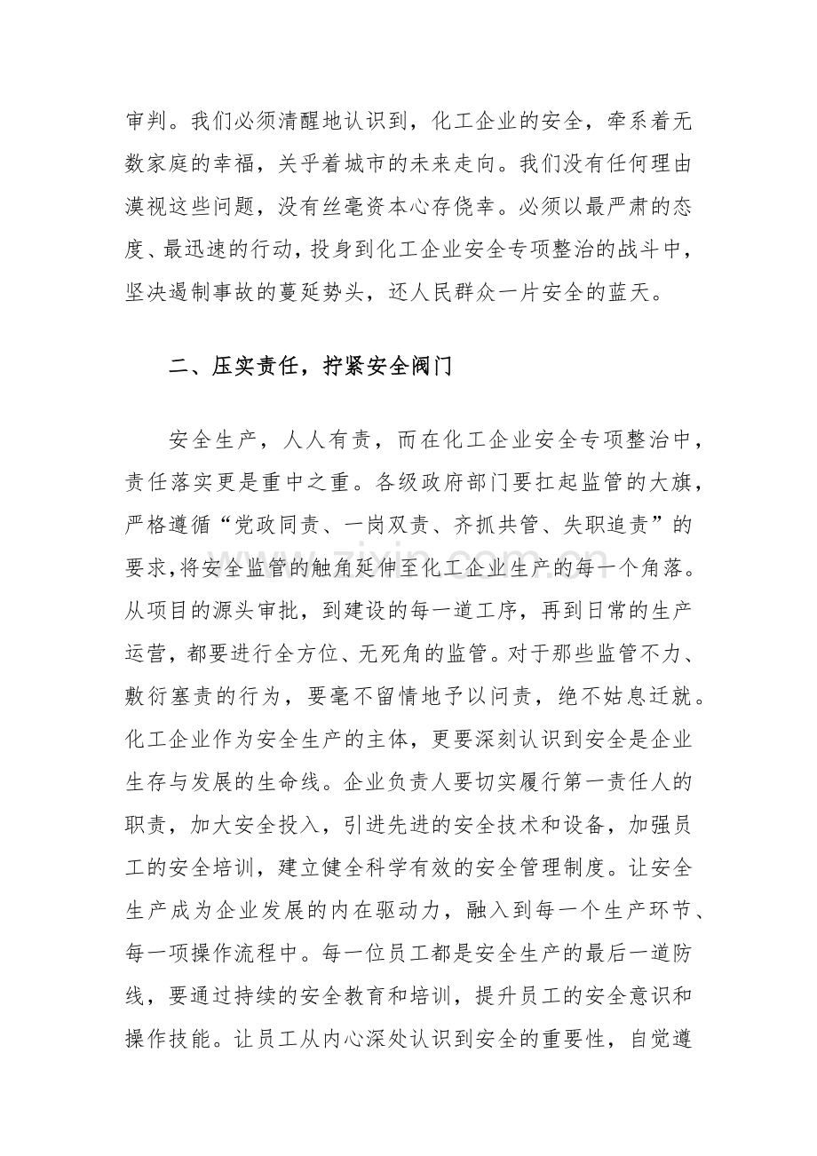 在安全生产专项整治暨化工行业风险防控部署会上的讲话.docx_第2页