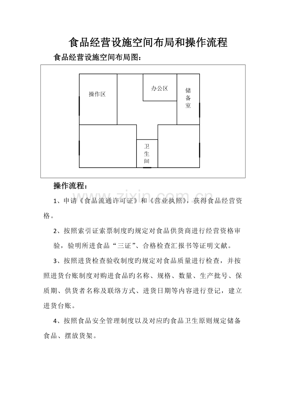 食品经营设施空间布局和操作流程.docx_第1页