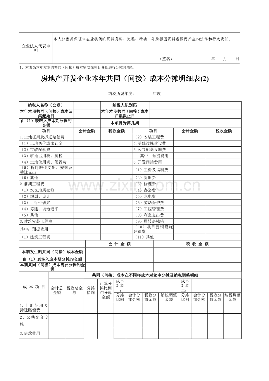 2023年房地产企业q全套成本分摊明细表.doc_第2页