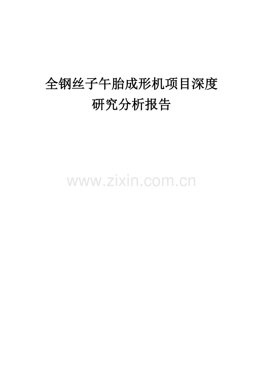 2024年全钢丝子午胎成形机项目深度研究分析报告.docx_第1页