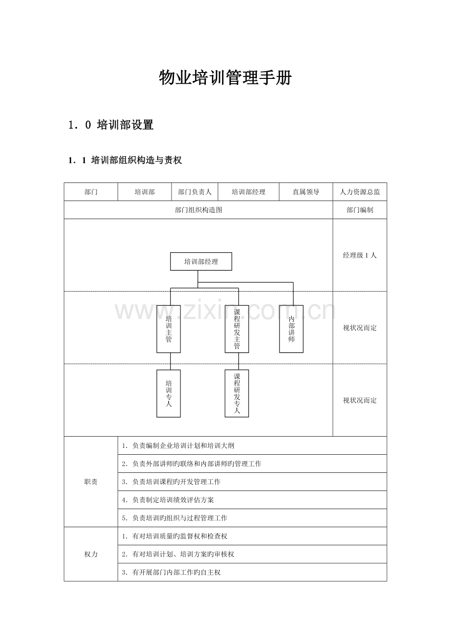 物业服务企业培训管理手册奉上.doc_第1页