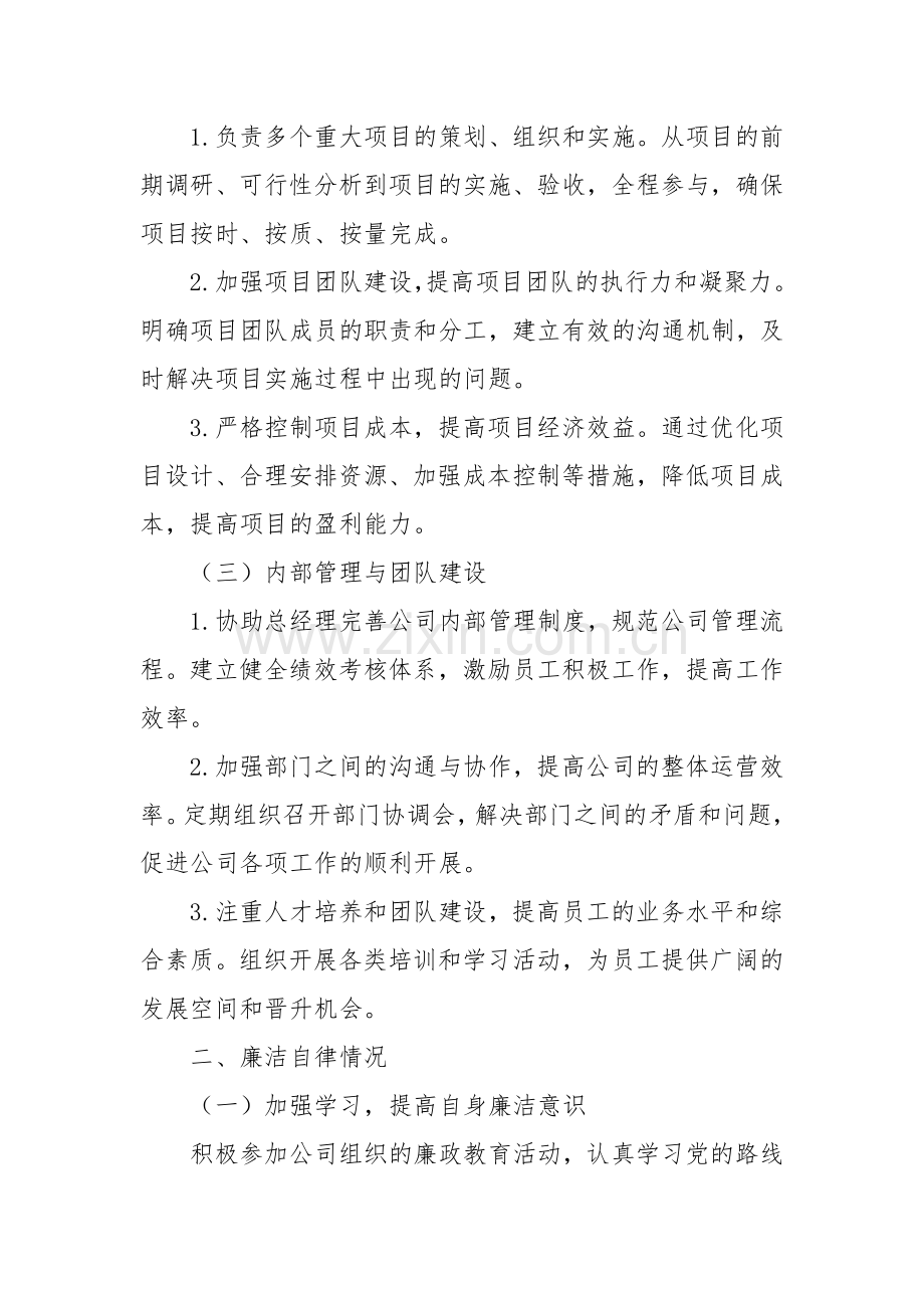 企业、集团公司副总经理2024年度述职述廉报告.docx_第2页